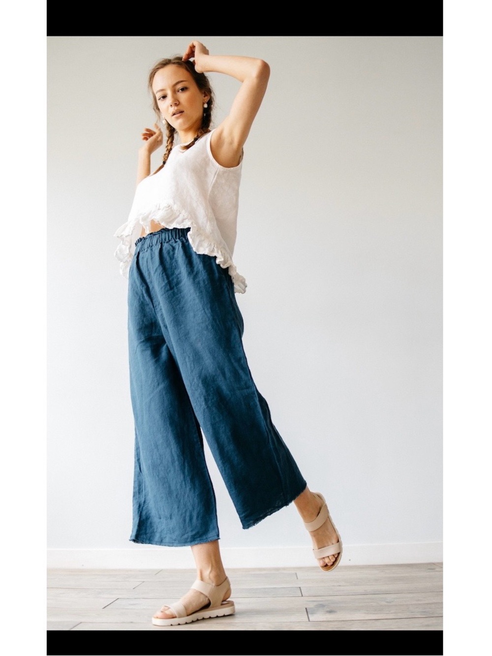 LenOk Linen Culottes Size L